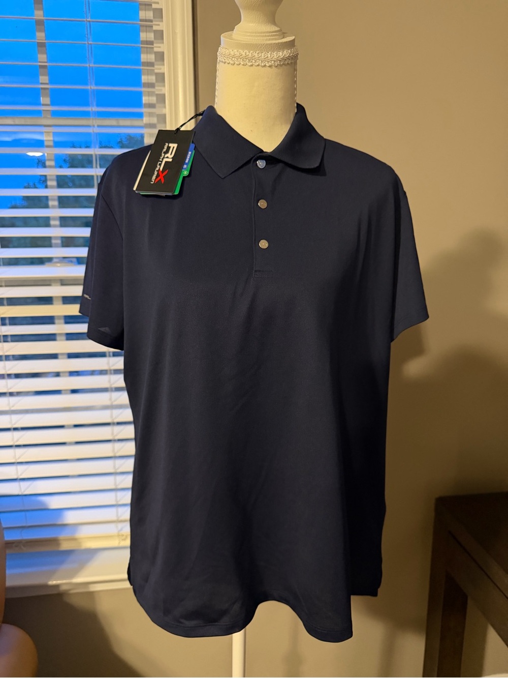 RLX Ralph Lauren Navy Short-Sleeve Polo